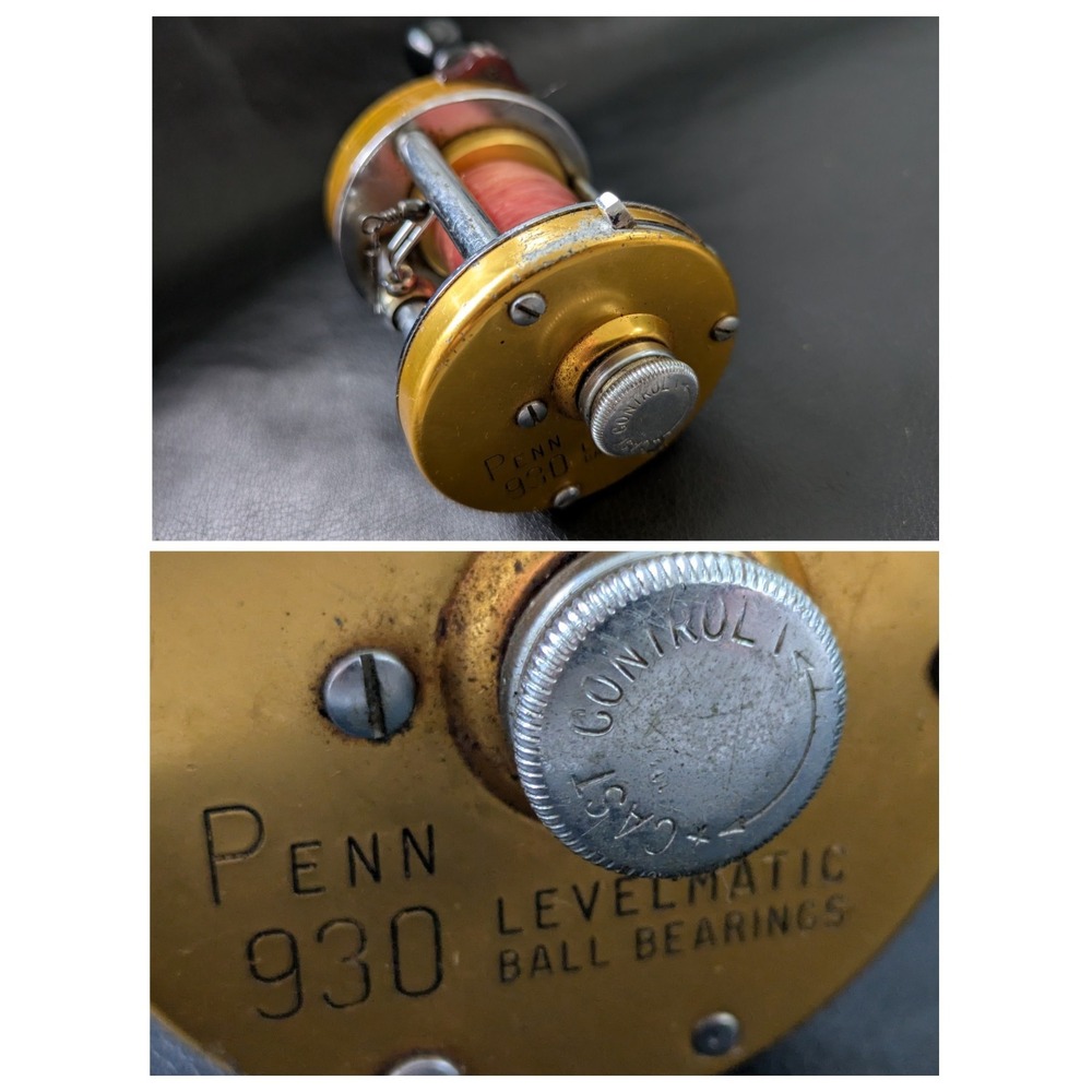 Penn Reels Levelmatic 930 Bait Casting Reel Gold Working